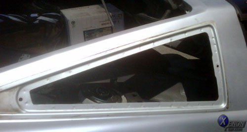 Quarter window removed and cleaned