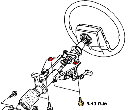 Steering column bolts